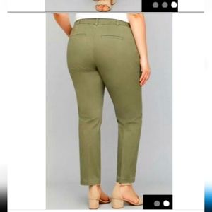 Lane Bryant Allie twill skinny ankle Olive